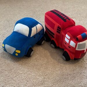 Pillowfort - Blue Car and Red Fire Truck